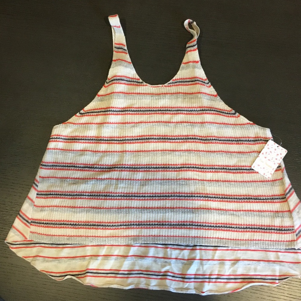 Free People high low sweater knit tank top